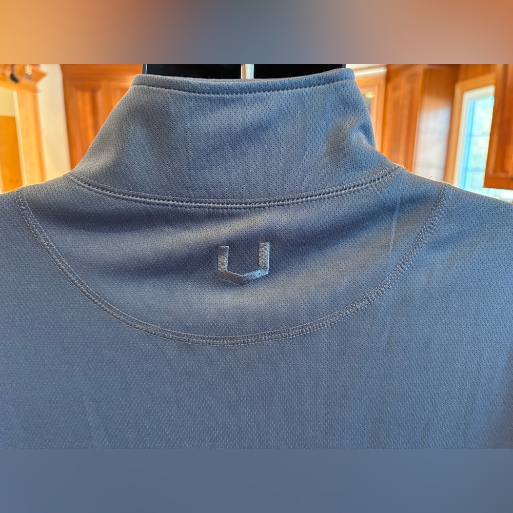 Scottevest Dark Blue men’s Quarter-Zip pullover. Sharp zippers w/logo.